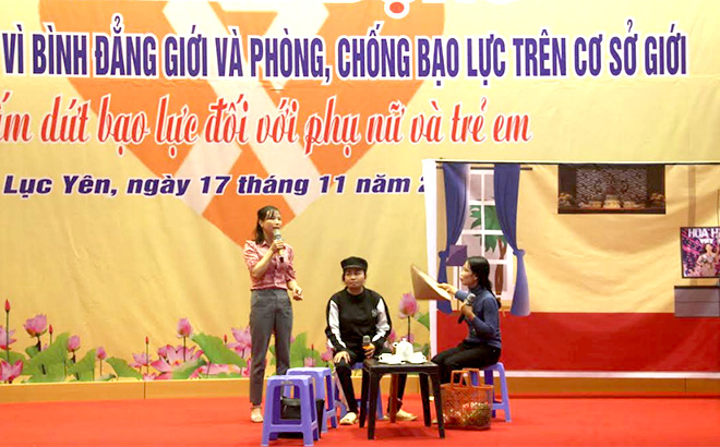 Tiểu phẩm phòng, chống bạo lực, xâm hại phụ nữ tại Lễ phát động Tháng hành động vì bình đẳng giới và phòng, chống bạo lực trên cơ sở giới năm 2020.