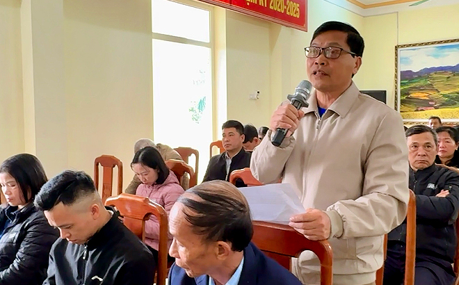 Cử tri huyện Yên Bình nêu ý kiến, kiến nghị tại buổi tiếp xúc cử tri trước Kỳ họp thứ 14, HĐND tỉnh khóa XIX, nhiệm kỳ 2021-2026.