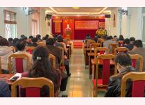 Đồng chí Nguyễn Minh Tuấn - Trưởng Ban Tuyên giáo Tỉnh ủy phát biểu chỉ đạo tại Hội nghị.