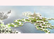 Hình ảnh mô phỏng thành phố nổi trong tương lai của kiến trúc sư Koen Olthuis.