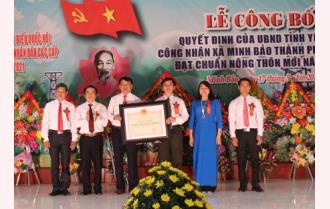 Công bố Quyết định xã Minh Bảo đạt chuẩn nông thôn mới
