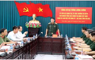 Đại tướng Lương Cường – Ủy viên Bộ Chính trị, Chủ nhiệm Tổng cục Chính trị QĐND Việt Nam thăm và làm việc tại Bộ Chỉ huy Quân sự tỉnh