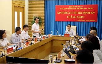 Bí thư Tỉnh ủy Đỗ Đức Duy dự sinh hoạt chi bộ định kỳ tại Văn phòng Trung tâm Kinh doanh VNPT Yên Bái