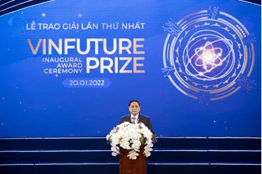 Thủ tướng Phạm Minh Chính dự và có bài phát biểu tại Lễ trao giải VinFuture lần thứ nhất.