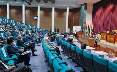 Toàn cảnh phiên họp Quốc hội Libya tại Sirte, ngày 9/3/2021.
