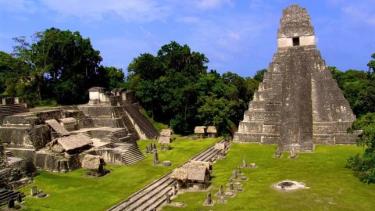 Thành phố Tikal cổ đại được tìm thấy trong rừng rậm ở Guatemala ngày nay.