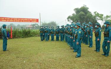 Huấn luyện dân quân, tự vệ tại huyện Lục Yên.