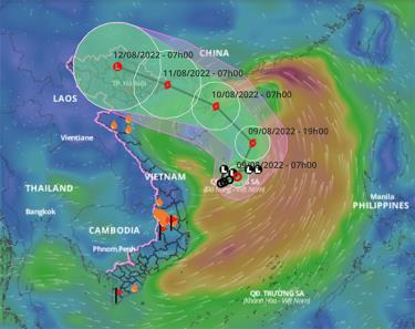 Sức gió mạnh nhất vùng gần tâm bão số 2 (bão Mulan) mạnh cấp 8 (62 - 74 km/giờ), giật cấp 10. Bán kính gió mạnh cấp 6, giật cấp 8 khoảng 110 km tính từ tâm bão